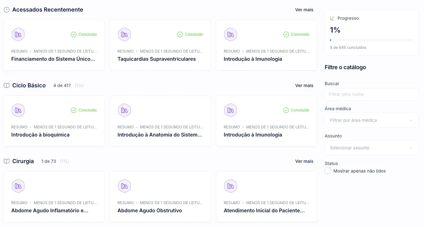 Catálogo de resumos